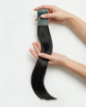 Natūralios plaukų sruogos su keratino kapsule #1B